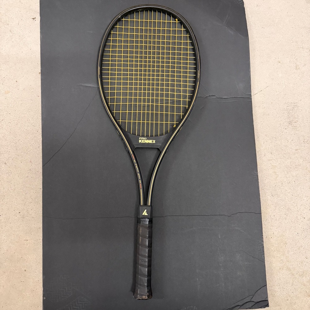 Pro Kennex Graphite Glass Tennis Racquet Mid Size Black Gold Vintage 27 Inch